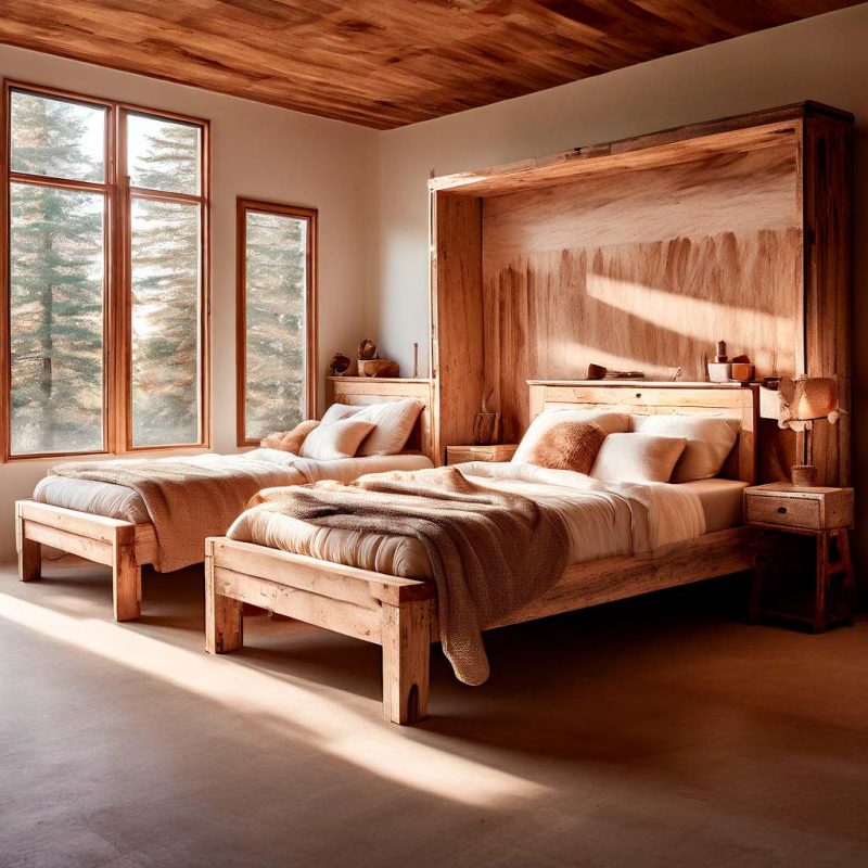 beds made of solid wood